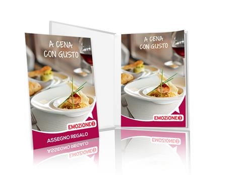 EMOZIONE3 - A cena con gusto - Cofanetto regalo - 1 invitante cena per 2 persone - 2