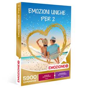 Idee regalo EMOZIONE3 - Emozioni uniche per 2 - Cofanetto regalo - 1 attività a scelta tra benessere, fitness o sfiziose degustazioni Emozione3