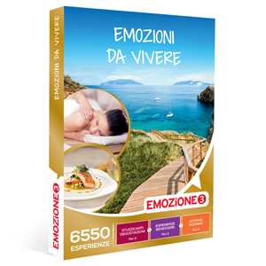 Idee regalo EMOZIONE3 - Emozioni da vivere - Cofanetto regalo - 1 esperienza benessere, enogastronomica o di svago per 1 o 2 persone Emozione3
