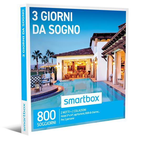 SMARTBOX - 3 giorni da sogno - Cofanetto regalo - 2 notti con colazione per  2 persone - Smartbox - Idee regalo | Feltrinelli
