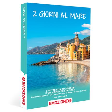 EMOZIONE3 - 2 giorni al mare - Cofanetto regalo - 1 notte con colazione e 1 momento speciale, al mare o al lago, per 2 persone