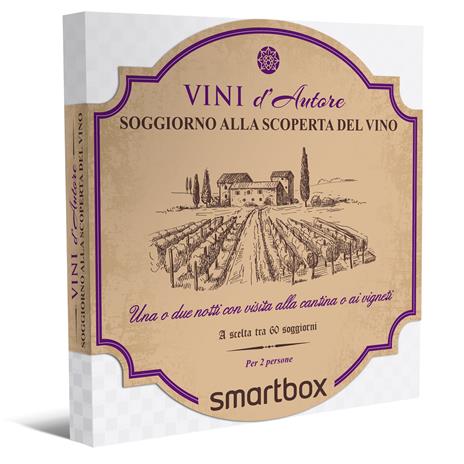 SMARTBOX - Soggiorno alla scoperta del vino - Cofanetto regalo - 1 o 2 notti per 2 persone con visita alla cantina o ai vigneti