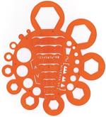 Minerva M79352400 Nut Stencil Round Orange