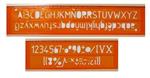 M79352432 Minerva-Stencil, motivo: lettere, colore: arancione