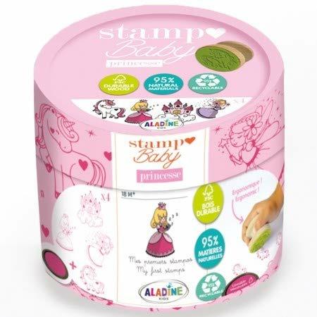 Stampo Baby Eco Stampini Principesse con Tampone Rosa 4 Timbri. AladinE  (03135) - AladinE - Pittura - Giocattoli