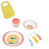 Badabulle Set Stoviglie per Bambini 7 pz Yummy Corallo - Badabulle - Idee  regalo