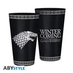 Game Of Thrones - Abystyle - Bicchiere Xxl - 400 Ml - House Stark  -  Glass - Large Glass - Vetro