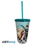 Demon Slayer bicchiere Tumbler con cannuccia 470 ml