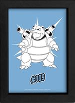 Pokemon: The Good Gift - Pop Color - Blastoise (Kraft Frame / Stampa In Cornice 15x20Cm)