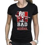 T-Shirt Donna Tg. L Dc Comics: Harley Quinn Bad To School