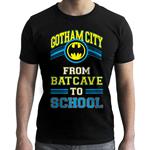 T-Shirt Unisex Tg. L Dc Comics: Batman - Batcave To School Black
