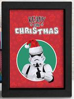 Star Wars: The Good Gift - Original Stormtrooper - Ready For Christmas (Frame Kraft 15x20Cm / Stampa In Cornice)