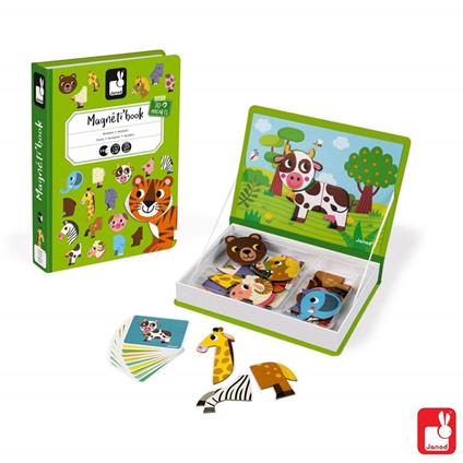 Janod Libro Con Magneti Animali Magnetibook Regalo Bambini Gioco Didattico