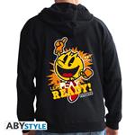 Pac-Man. Hoodie. Let S Play Man Black Taglia:Double Xl