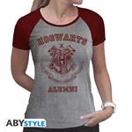 T-Shirt Donna Tg. L Harry Potter: Alumni Grey & Red Premium