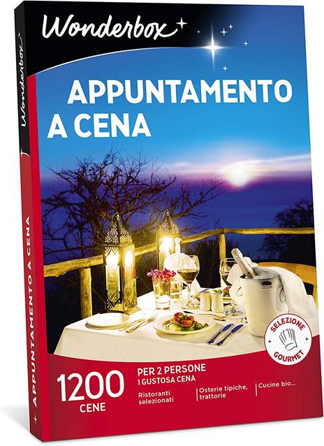 Wonderbox - Cofanetto Regalo - Appunatamento a Cena - Idea Regalo per Compleanno