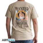 One Piece. T-shirt Wanted Luffy Man Ss Sand. Basic Extra Large