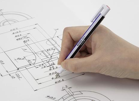 Portagomma Mono Zero Tombow a righe, punta tonda diametro 2,3 mm - 5