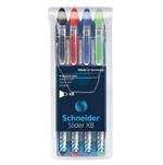 Schneider Pen Slider Basic Nero, Blu, Verde, Rosso Penna a sfera Extra grassetto 4 pezzo(i)