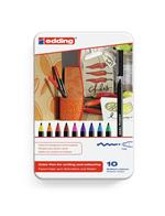 Edding 1300 colourpen marcatore Nero, Blu, Marrone, Verde, Arancione, Rosa, Porpora, Rosso, Giallo 10 pezzo(i)