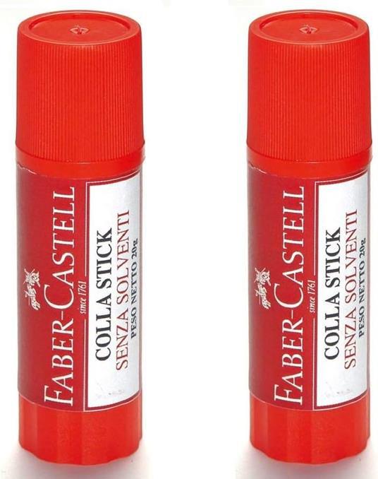 Blister 2 tubi di colle da gr. 20 - Faber-Castell - Cartoleria e scuola