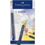 Matite colorate Faber-Castell Goldfaber. Astuccio in metallo 12 colori