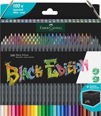 Astuccio cartone da 100 matite colorate triangolari Black Edition - Faber- Castell - Cartoleria e scuola