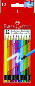 Cartoleria Astuccio cartone da 12 matite colorate cancellabili Faber-Castell