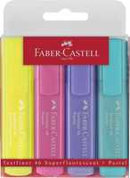 Cartoleria Bustina in plastica da 4 evidenziatori Textliner 1546 Pastel, colori pastello Faber-Castell