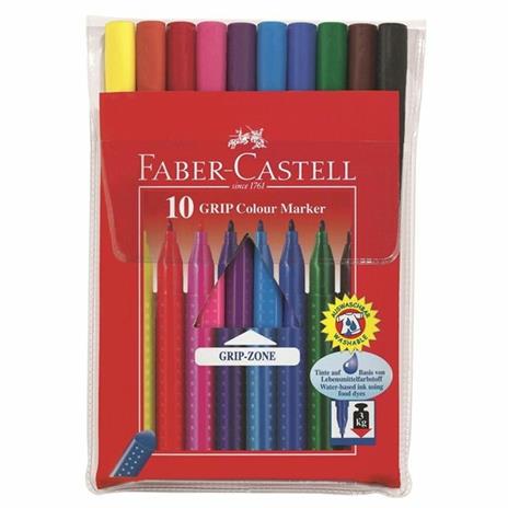 Bustina in plastica da 10 pennarelli Grip Colour Marker - 4