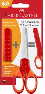 Forbice scuola Faber-Castell Grip rosso