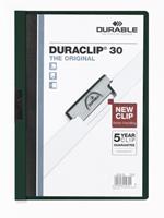 Durable DURACLIP 30 A4 PVC Nero, Verde, Trasparente