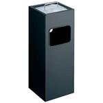 Posacenere Durable a colonna acciaio con sabbia e cestino base quadrata H 62 x Ã 25 cm nero – 333101