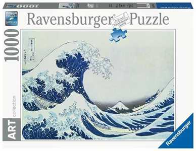 Giocattolo Ravensburger - Puzzle The Great Wave Off Kanagawa, Art Collection, 1000 Pezzi, Puzzle Adulti Ravensburger