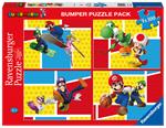 Ravensburger - Puzzle Super Mario , Collezione Bumper Pack 4X100, 4 Puzzle da 100 Pezzi, Età Raccomandata 5+ Anni
