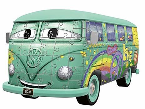 Ravensburger - 3D Puzzle Volkswagen T1 Cars Personaggio Fillmore, 162 Pezzi, 8+ Anni - 6