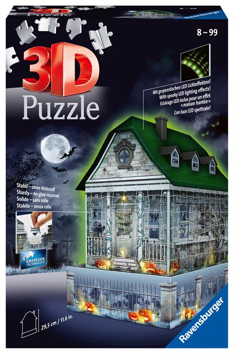 Ravensburger - 3D Puzzle Casa degli Spiriti Night Edition con Luce, 216  Pezzi, 6+ Anni - Ravensburger - Night Edition - Puzzle 3D - Giocattoli