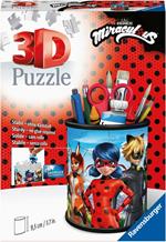 Ravensburger - 3D Puzzle Portapenne Miraculous, 54 Pezzi, 6+ Anni