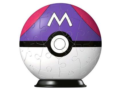 Ravensburger - 3D Puzzle Pokémon Masterball Viola, 54 Pezzi, 6+ Anni
