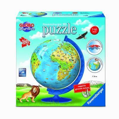 Ravensburger - 3D Puzzle Globo, 180 Pezzi, 6+ Anni - 9