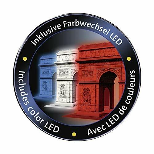 Ravensburger - 3D Puzzle Arco di Trionfo Night Edition con Luce, Parigi, 216 Pezzi, 8+ Anni - 6