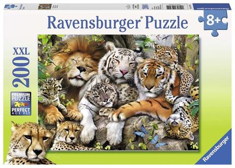 Ravensburger - Puzzle Grandi felini, 200 Pezzi XXL, Età Raccomandata 8+ Anni - 3