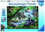 Ravensburger - Puzzle Animali della giungla, 100 Pezzi XXL, Età Raccomandata 6+ Anni