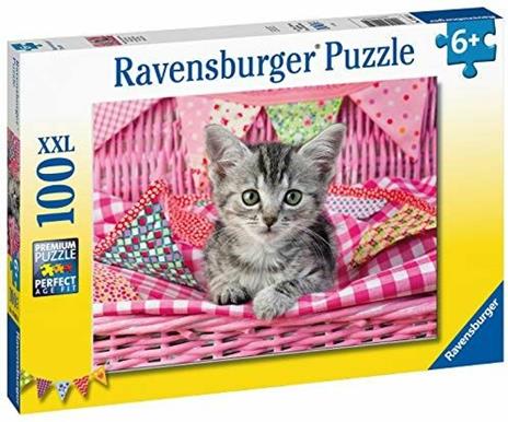 Ravensburger - Puzzle Bel gattino, 100 Pezzi XXL, Età Raccomandata 6+ Anni - 2