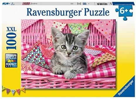 Ravensburger - Puzzle Bel gattino, 100 Pezzi XXL, Età Raccomandata 6+ Anni - 5