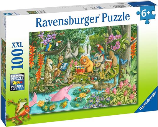 Ravensburger - Puzzle L'orchestra degli animali, 100 Pezzi XXL, Età Raccomandata 6+ Anni - 2
