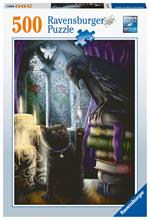 Ravensburger - Puzzle Gatto e Corvo, 500 Pezzi, Puzzle Adulti