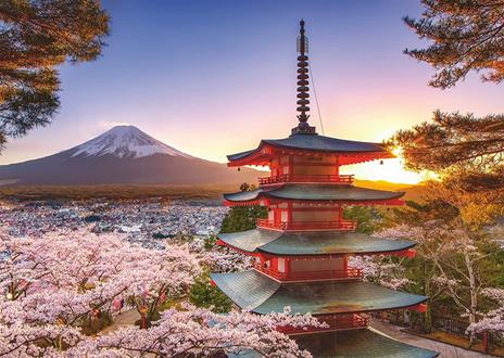 Ravensburger - Puzzle Ciliegi in fiore e Monte Fuji, 1000 Pezzi, Puzzle Adulti - 2