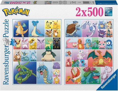 Ravensburger - Puzzle Pokémon, 2x500 Pezzi, Puzzle Adulti - Ravensburger -  2 x 500 - Puzzle da 300 a 1000 pezzi - Giocattoli