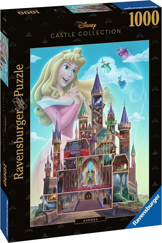 Ravensburger - Puzzle Aurora - Disney Castles, Collezione Disney Collector's Edition, 1000 Pezzi, Puzzle Adulti - 5